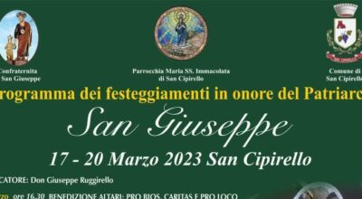 Programma dei festeggiamenti di San Giuseppe